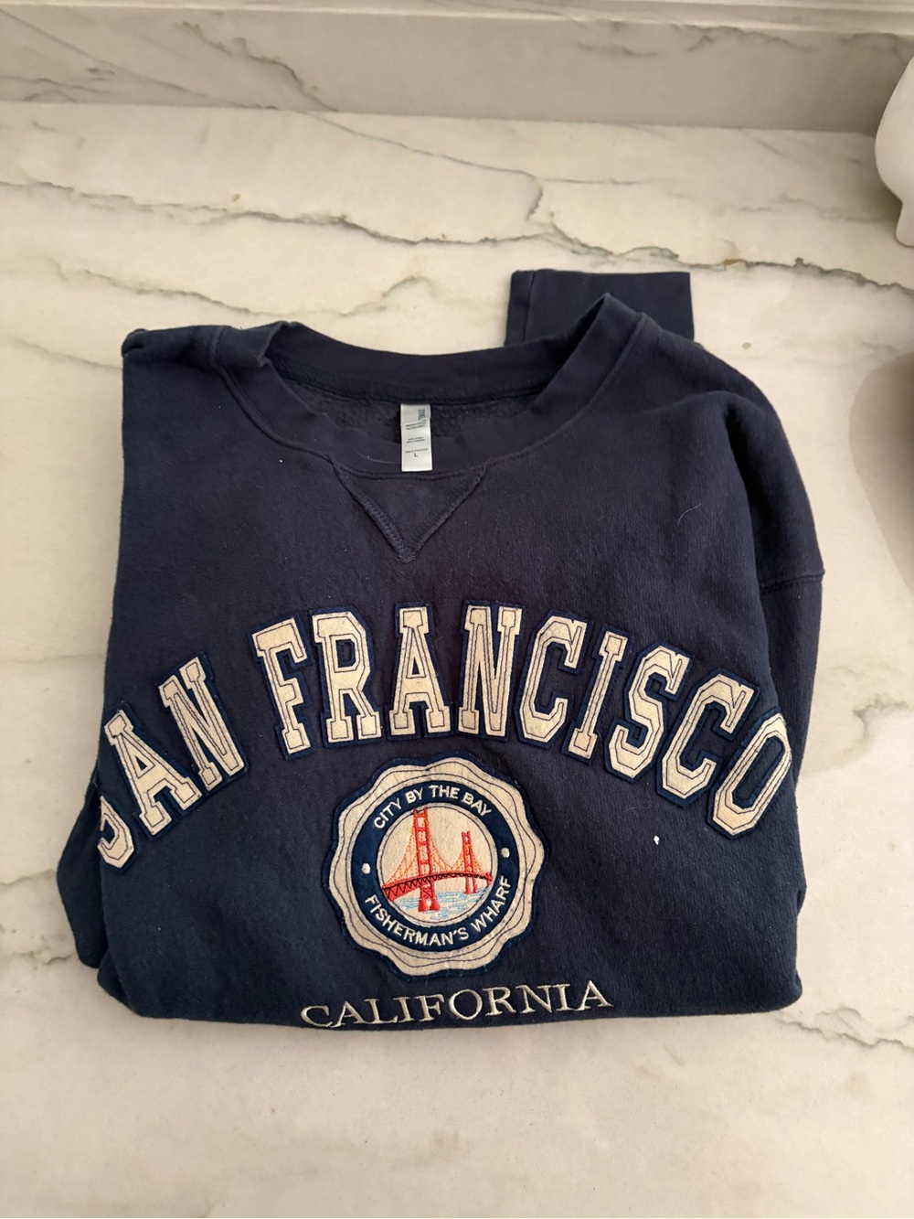 Navy San Francisco Graphic Crewneck Sweatshirt